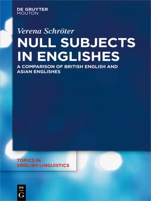cover image of Null Subjects in Englishes